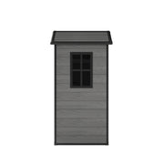 4.4x3.4FT Plastic Garden Shed All-Weather Tool Storage House with Window & Vents