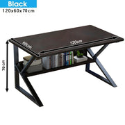 K-Shaped Computer Desk With Shelves Gaming Laptop Table Workstation Home Office