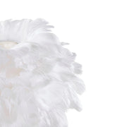 Fluffy Feather Tables Lamp Feather Shade Lampshade Bedside Night Light Gold Base
