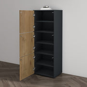 Shoe Storage Cabinet Wooden Shoe Rack Space-saving 3 Units 6 Tiers Many Colors