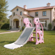 3-in-1 Toddler Slide Kids Play Climber Slide Set with Hoop Indoor Outdoor Toy