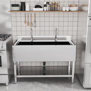 Commercial Sink Kitchen Stainless Steel Single Bowl Catering Hand Wash & Shelf