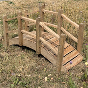 Ornamental Wooden Garden Bridge for Pond & Border Decoration Large 120cm