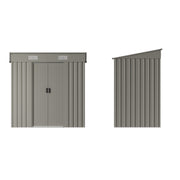 4x6 FT Garden Shed Glitter Storage Shed Waterproof with Foundation Kit and Vents