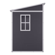 6x4 Large Plastic Shed Outdoor Garden Tools Storage House w/ Ventilation, Window