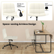 Criss Cross Chair PU Leather Upholstered Cross-legged Office Chair