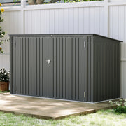 Metal Wheelie Bin Storage Shed 3 Triple Garden Rubbish Dustbin Cover