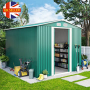 Metal Garden Shed 6X4ft Outdoor Garden Storage Shed w/ Double Sliding Door