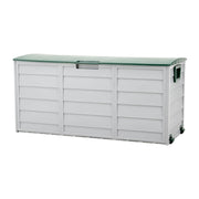 290L Outdoor Garden Storage Box Waterproof Deck Box Patio Cushion Box with Wheel