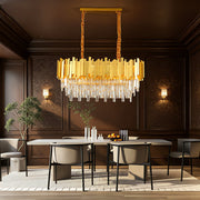High-end Crystal Chandelier with Adjustable Height for Indoor Lighting 80cm
