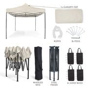 All Seasons Gazebos 3mx4.5m Heavy Duty Fully Waterproof Pop Up Gazebo