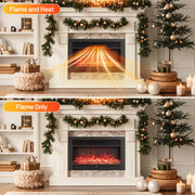 36-Inch Electric Fireplace with Adjustable Flame Colors-Black