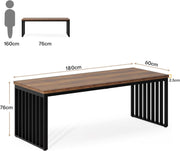 180cm Long Computer Desk 2 Person Desk Workstation Study Desk for Home Office