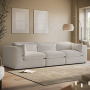 Beige Boucle 4 Seater Sofa - Hudson HSN002S