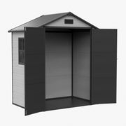 Plastic Garden Shed 6x4 with Floor & Window Waterproof Outdoor Storage Shed Tool