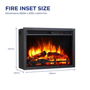 Electric Fireplace with Surround, LED Flame & Mood Light – Endeavour Castleton