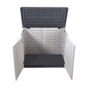 975L Garden Storage Utility Cushion Box Outdoor Waterproof Chest Shed with Base