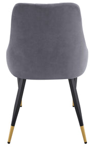 4 Velvet Dining Chairs Gold Tip Legs Beige Grey Blue Black velvet luxury