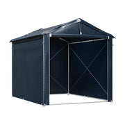 6 x 8 ft Garden Storage Shed Bike Apex Tool House Steel Frame Shelter Log Store
