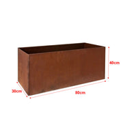 Corten Steel Rectangle Planter Garden Plants Pot Indoor Outdoor Trough Tub Box