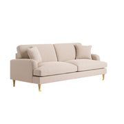 Beige Woven Fabric 4 Seater Sofa - Payton SOF214
