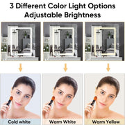 Dressing Table With Led Mirror Drawers Stool Set Makeup Desk Vanity Table Lights