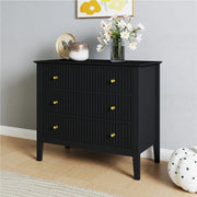 3 Drawer Chest of Drawers - Hales Black Range