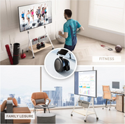 FITUEYES Mobile TV Stand !SALE! 55-78 Inch Rolling Trolley With Shelf Storage