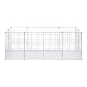 24 Panels DIY Pet Fence Playpen Puppy Dog Cat Animal Cage Metal Outdoor Indoor
