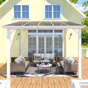 3 x 3m Wall Mounted Pergola Outdoor Aluminium Gazebo Patio Lean to Awning Deck