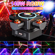 140W RGBW LED Laser Beam 4Arms Moving Head Stage Light DMX DJ Disco Party Lights