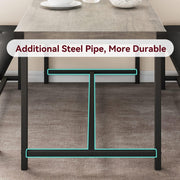 3-Piece Dining Set with 2 Benches, Stain Resistant, Steel Frame for Small Spaces