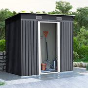 Metal Garden Shed 8 X 4ft Outdoor Yard Storage Tool House WITH FREE BASE & VENT