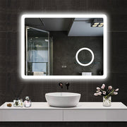 Illuminated Bathroom Mirror With LED light Bluetooth Shaver Socket Demister