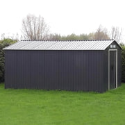 12X10FT Metal Steel Garden Shed Apex Roof W/ Barn Tool Storage House Ventilation