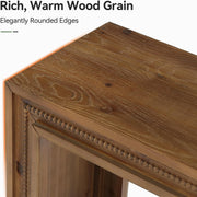 63 Inch Solid Wood Console Table Modern Narrow Entryway Table with Storage Shelf