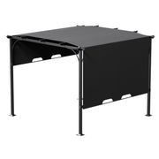 Garden Pergola Retractable Roof Canopy 3x3m Roll Up Side Outdoor Gazebo Shelter