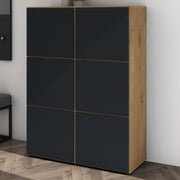 Shoe Storage Cabinet Wooden Shoe Rack Space-saving 3 Units 6 Tiers Many Colors