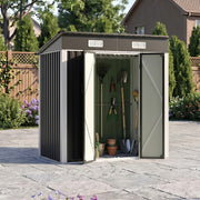 6x4ft 5x3ft 3x2ft Garden Storage Bike Tool Shed Sloped Roof Outdoor Garbage Bin