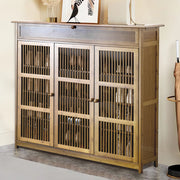 Bamboo Shoe Cabinet with Doors Shoe Rack Living Room Entryway Closet Organizers
