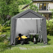 8x8FT Portable Bike Shelter Waterproof Steel Frame Outdoor Garden Storage Shed