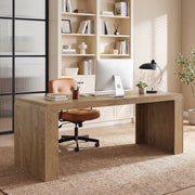 70.9-Inch Long Executive Desk, Modern Wooden Office Computer Desk Writing Table
