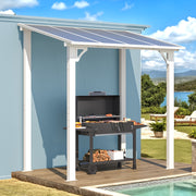 3 x 3m Wall Mounted Pergola Outdoor Aluminium Gazebo Patio Lean to Awning Deck