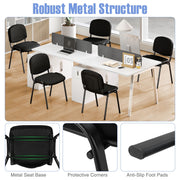 5 Pack Stackable Office Conference Chairs Steel Meeting Room Armless Chairs