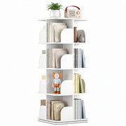 4-Tier Rotating Bookshelf Bookcase Display Floor Standing Corner Revolving Shelf