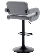 2 LARGE BAR STOOLS PLUSH SEAT GAS LIFT SWIVEL BREAKFAST KITCHEN BAR LARGE SEAT