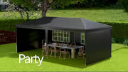 6m x 3m Garden Gazebo Marquee Canopy Party Tent Canopy Patio White