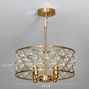 Crystal Chandelier w/Adjustable Height, 4-Light Ceiling Light Refurbished