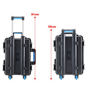 Heavy Duty Hard Rolling Tool Trolley Case with Wheels & Waterproof Camera Storag