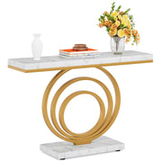 41-Inch Modern Console Table Narrow Gold Entryway Table for Hallway, Entrance
